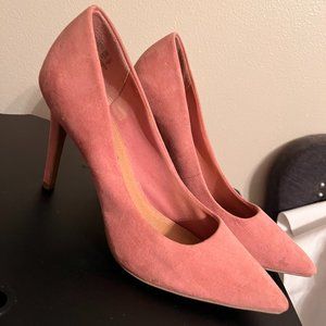 Pink Suede High Heels